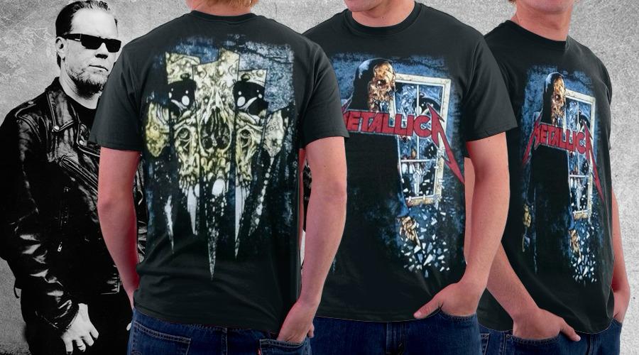 Men's T-shirt Rock Band Round neck Regular Fit Metallica Breaking Glass